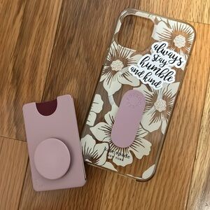 Kate Spade Hardshell Case iPhone 12 Pro Max Floral Hollyhock, Pop-Socket wallet